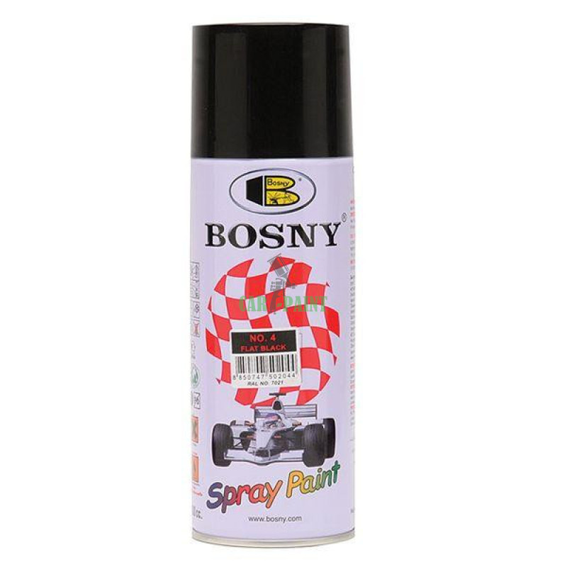 Фарба аерозольна чорний мат BOSNY No.4 0.4 л