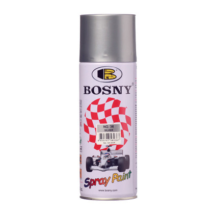 Фарба аерозольна сірий ral 9006 BOSNY No.36 0.4 л