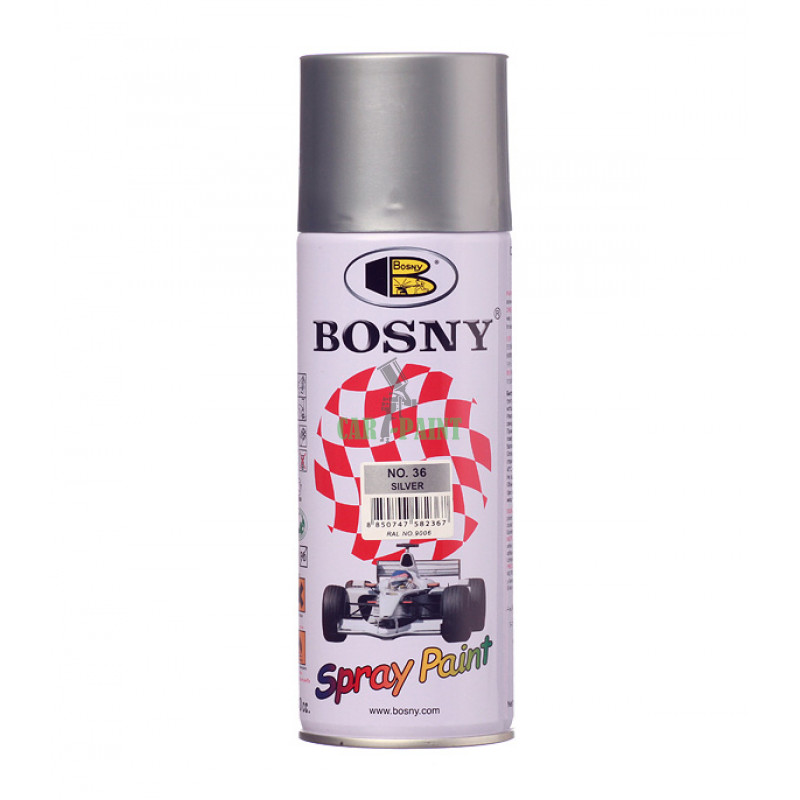 Фарба аерозольна сірий ral 9006 BOSNY No.36 0.4 л