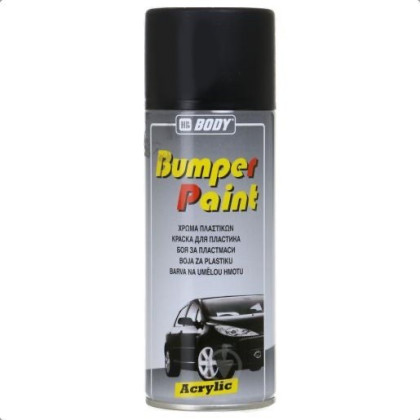 Фарба (емаль) для бамперів та пластику HB BODY Bumper Paint, 400 мл Аерозоль Чорний мат