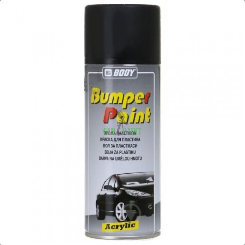 Фарба (емаль) для бамперів та пластику HB BODY Bumper Paint, 400 мл Аерозоль Чорний мат