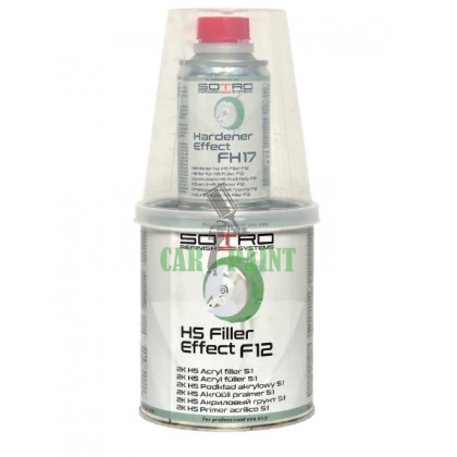 Грунт акрил. SOTRO HS Acrylfiller 5:1 Effect F12 0.8+0.16л сірий (компл.)