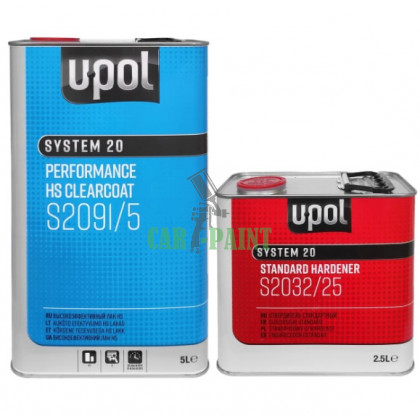 Лак акриловий U-POL HS 2 + 1 S2091 / 1 з затверджувачем S2032 / M 5л + 2,5л