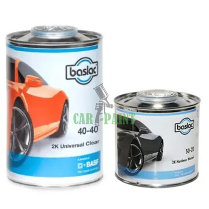 Комплект 2К лак BASLAC 40-40 CLEAR UNIVERSAL HS/MS + затверджувач BASLAC 50-20 Normal - 1.5л