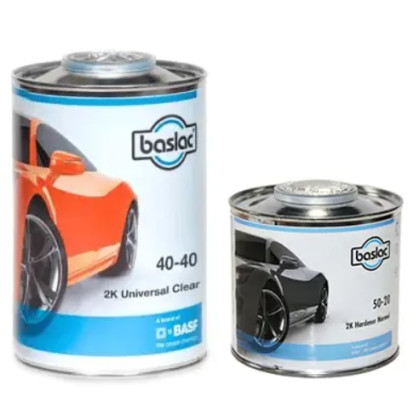 Комплект 2К лак BASLAC 40-40 CLEAR UNIVERSAL HS/MS + затверджувач BASLAC 50-20 Normal - 1.5л