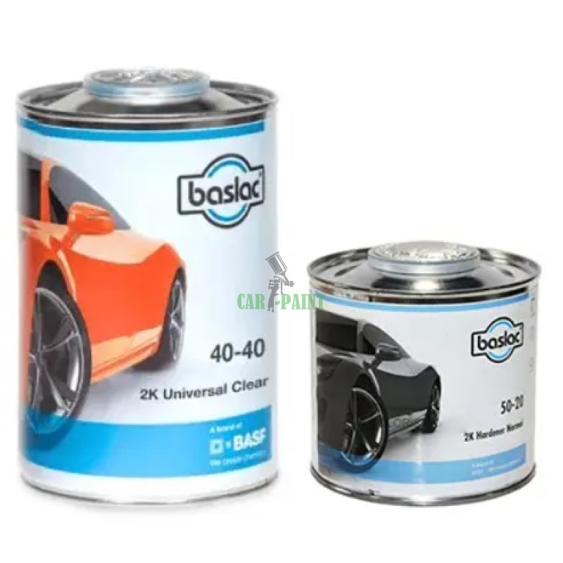 Комплект 2К лак BASLAC 40-40 CLEAR UNIVERSAL HS/MS + затверджувач BASLAC 50-20 Normal - 1.5л