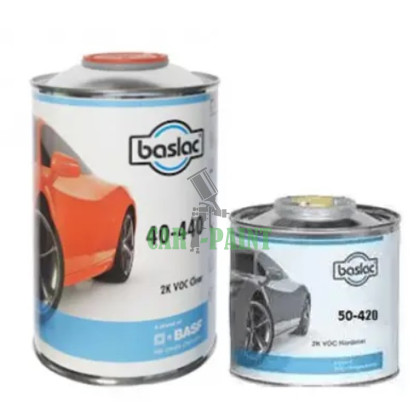 Комплект двокомпонентний лак BASLAC 40-440 CLEARCOAT + стандартний затверджувач BASLAC 50-420 HARDENE - 1.5л
