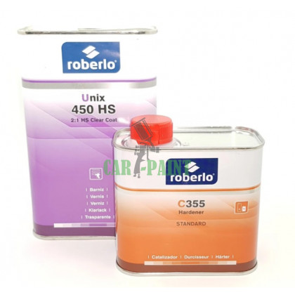 Лак акриловий HS UNIX 450 ROBERLO 1л + 0,5 л
