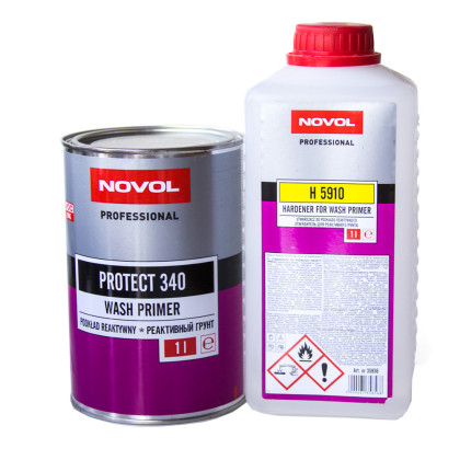 Реактивний грунт 37211 Novol Protect 340 Washprimer 35856 затверджувач 1 л + 1 л