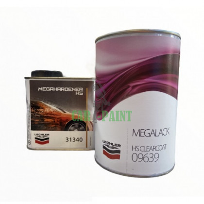 Lechler 09639 Лак акриловий MEGALACK HS CLEARCOAT 1л + 0,5л