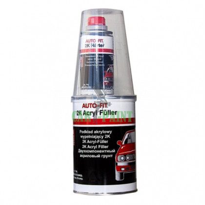 Грунт акриловий 5 + 1 Auto-fit (1л) з затверджувачем (0,2 л), Білий