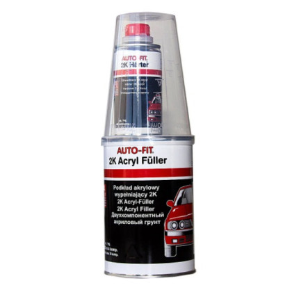 Грунт акриловий 5 + 1 Auto-fit (1л) з затверджувачем (0,2 л), чорний