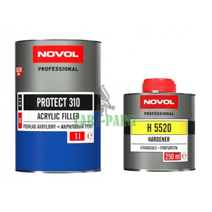 Акриловий грунт для авто Novol Protect 310 4: 1 HS + затверджувач Н5220 Чорний