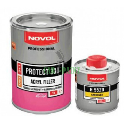 Акриловий грунт для авто Novol Protect 330 5: 1 + затверджувач Н5220 сірий