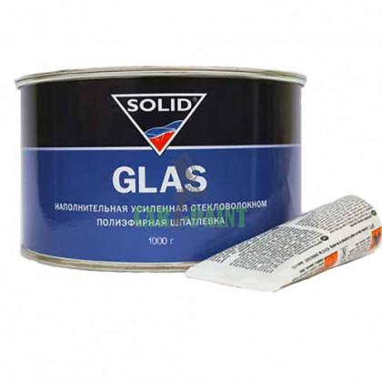 Solid Glas Наповнювальна посилена скловолокном поліефірна шпаклівка, 1000г