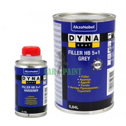Грунт Dyna Filler HB 5 + 1 сірий 1л