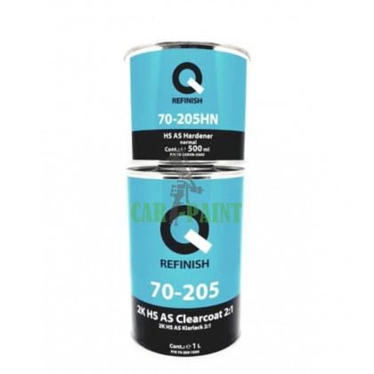 Лак акриловий Q-refinish 70-205 з затверджувачем 1л + 0.5л