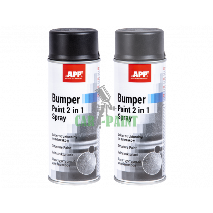Фарба структурна для бамперів APP Bumper Paint Spray Сіра 400мл