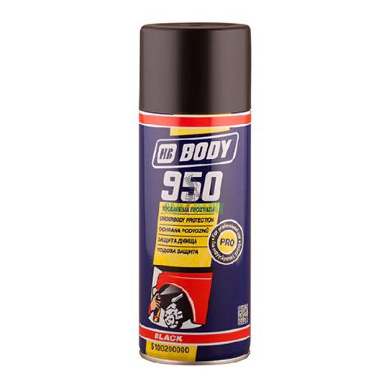 Аерозольний гравитекс Body 950 (антигравій) чорний 0,4л