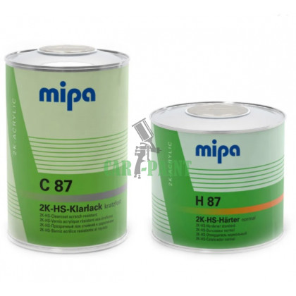 Лак акриловий безбарвний 2К HS MIPA C-87 1л + 0.5л