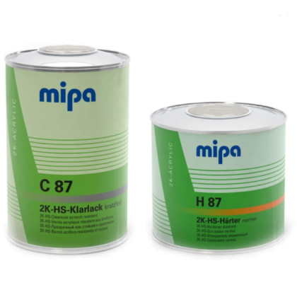 Лак акриловий безбарвний 2К HS MIPA C-87 1л + 0.5л